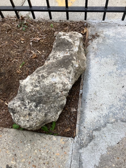 found when prepping for the courtyard bricks