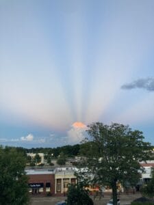 The sky before Emmett Till's memorial